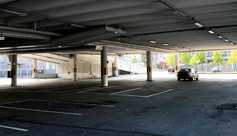 P-Megakeskus Seinäjoki, katettu pysäköintialue