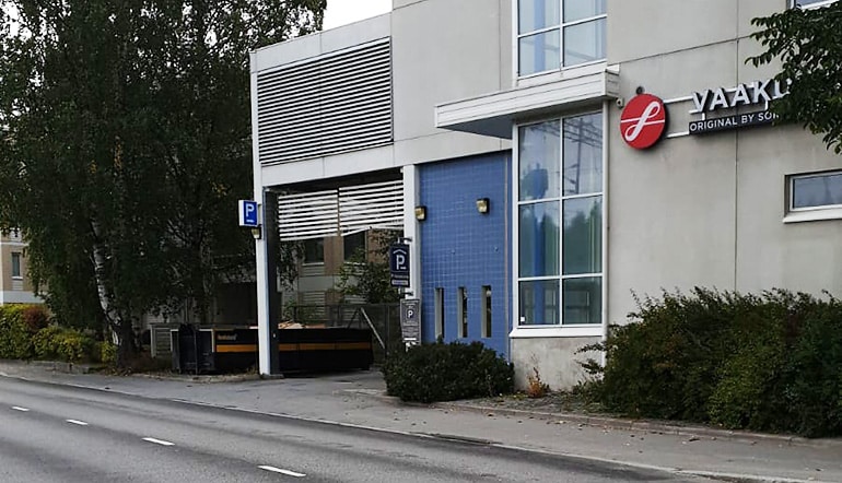 P-Vaakuna Mikkeli, Mannerheimintien sisäänajo pysäköintihalliin ja pihan pysäköintialueelle